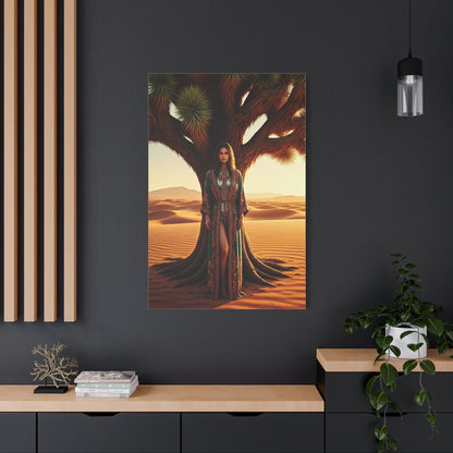 Desert Muse Beneath the Sacred Tree – Wall Art & Canvas Prints