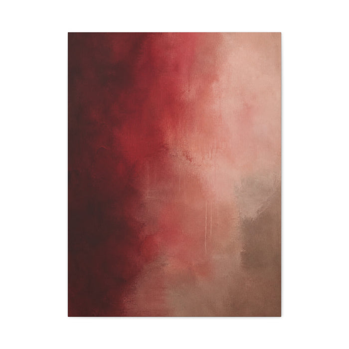 Burgundy Blush Color Field Abstraction Wall Art & Canvas Print