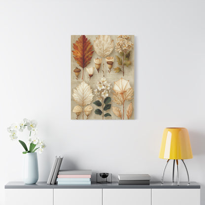 Vintage Autumn Botanical Leaf Study Wall Art & Canvas Print