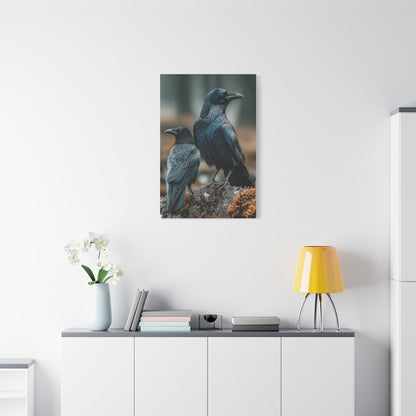 Raven and Crow Portrait – Guardians of the Wild Wall Art & Canvas Print