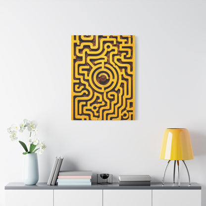 Interactive Yellow Maze Geometric Panel Wall Art & Canvas Print