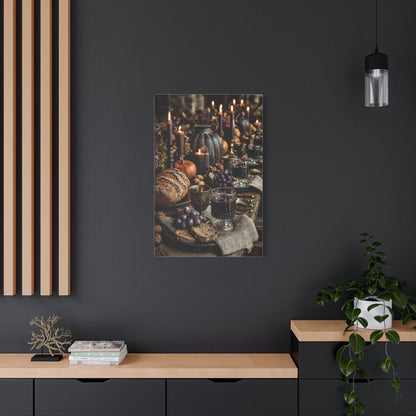 Autumn Harvest Feast Table Wall Art & Canvas Print