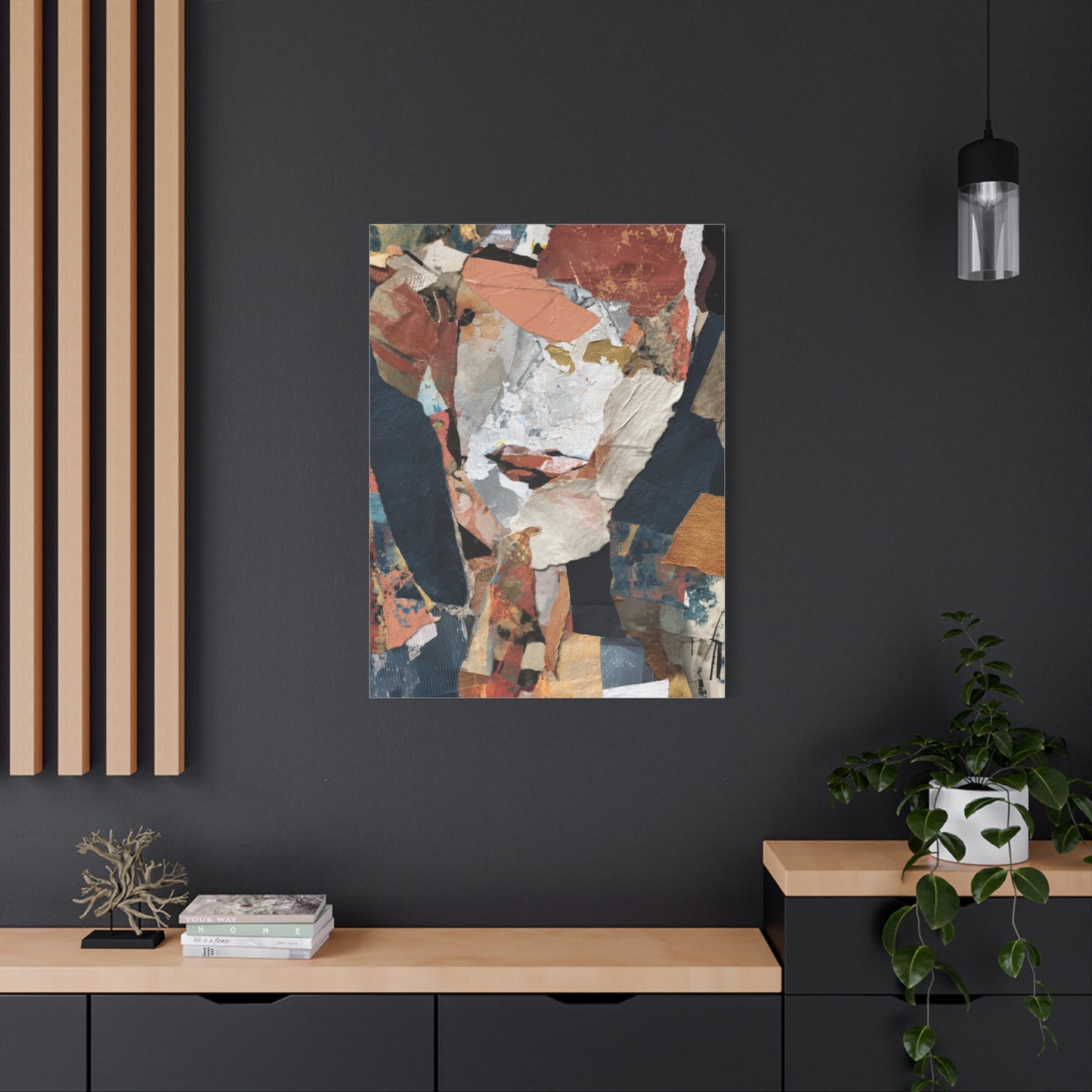 Contemporary Mixed Media Collage Abstract Wall Art & Canvas Print