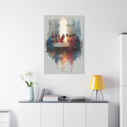 The Last Supper Watercolor Reflection Wall Art & Canvas Print