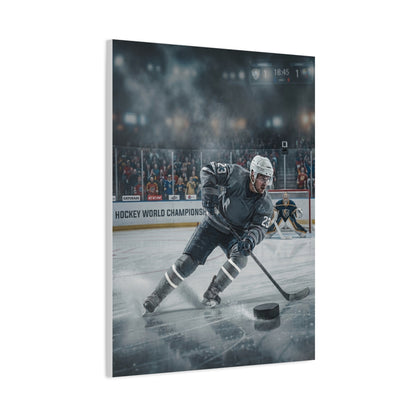 Championship Hockey Action Sports Wall Art & Canvas Print