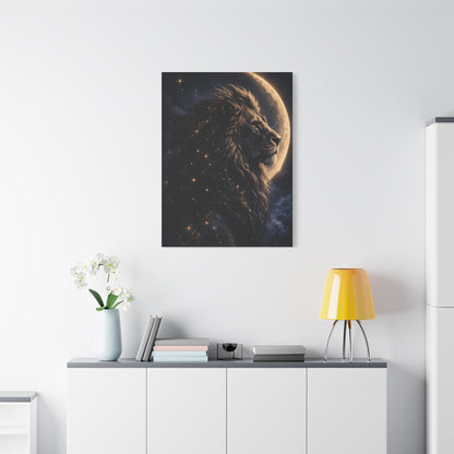 Celestial Lion Moon Constellation Wall Art & Canvas Print