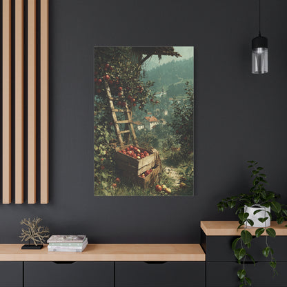 Apple Orchard Harvest Scene Wall Art & Canvas Print