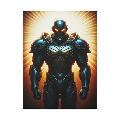 Radiant Cyber Warrior Wall Art & Canvas Print