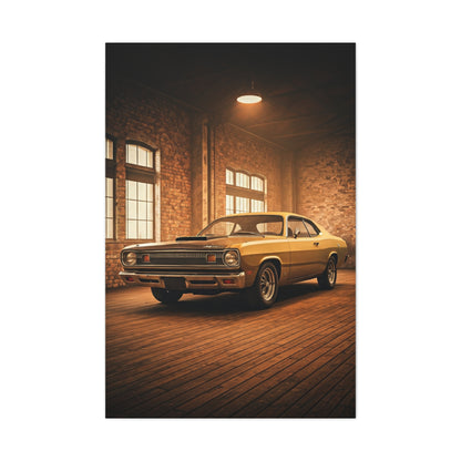 Plymouth Duster 340 Dusty Restoration Shop Wall Art & Canvas Prints