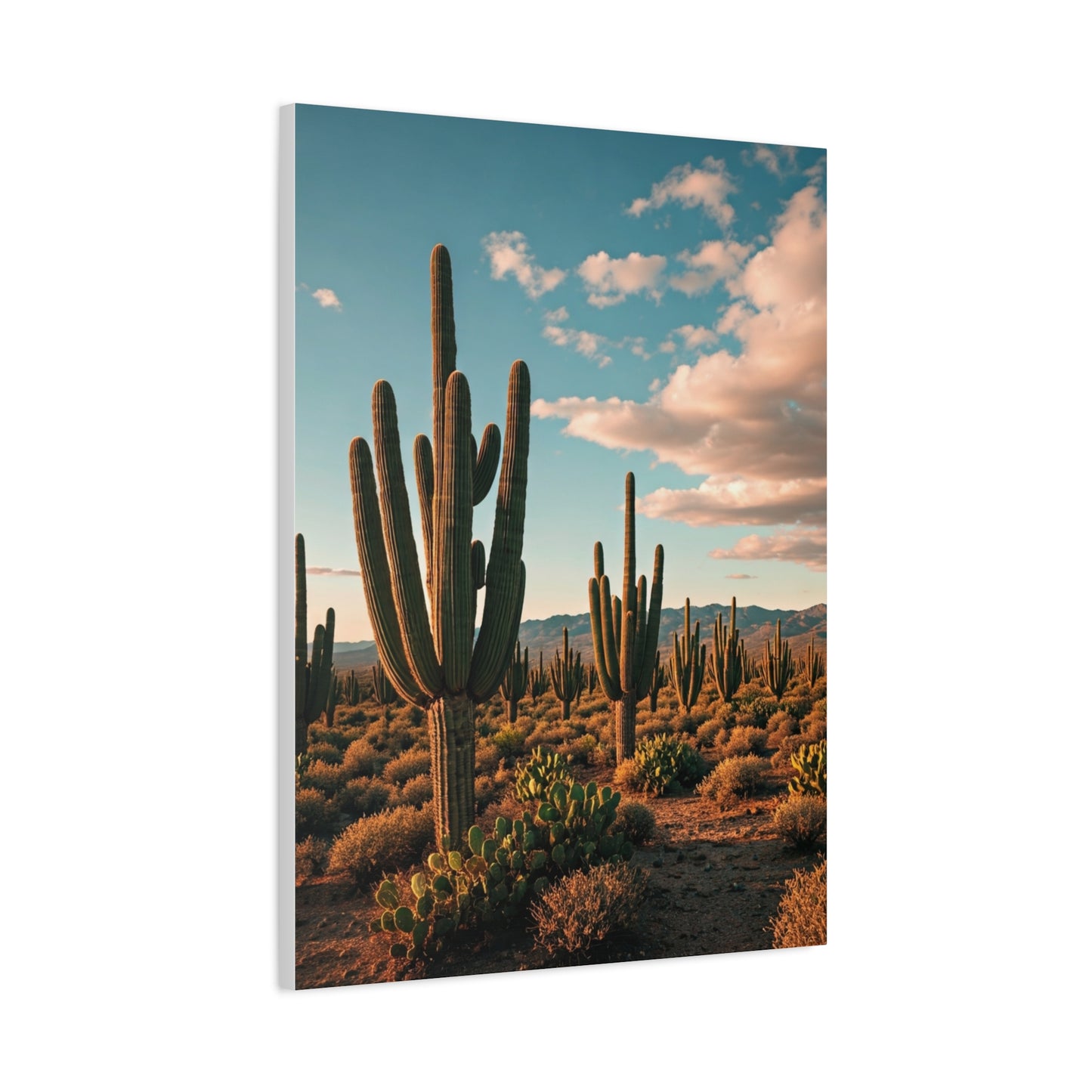 Golden Desert Saguaro Panorama Wall Art & Canvas Prints