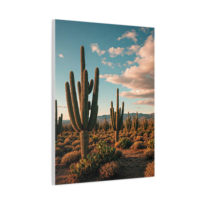 Golden Desert Saguaro Panorama Wall Art & Canvas Prints
