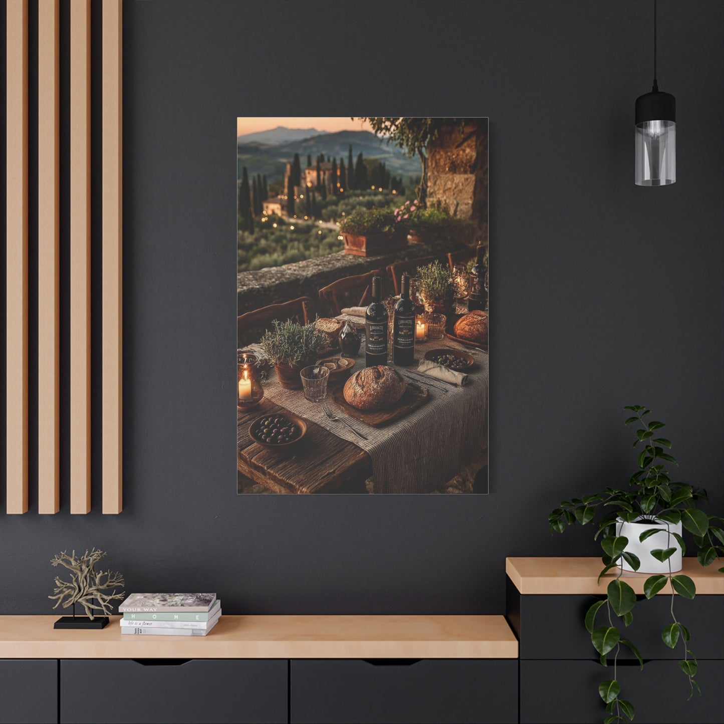 Tuscan Vineyard Dinner Table Wall Art & Canvas Print