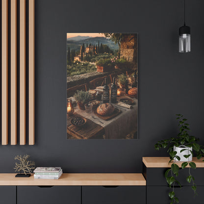 Tuscan Vineyard Dinner Table Wall Art & Canvas Print