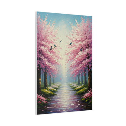 Contemporary Sakura Garden Painting Wall Art & Canvas Prints