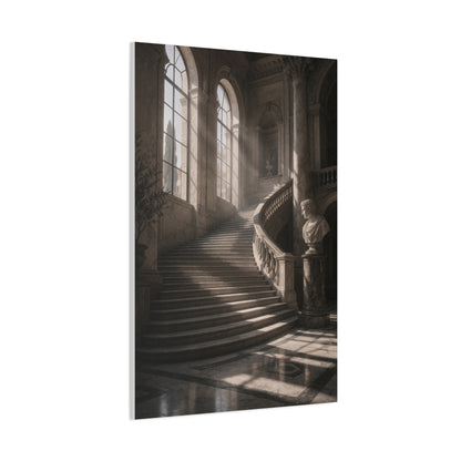 Sunlit Italian Palazzo Staircase Wall Art & Canvas Print