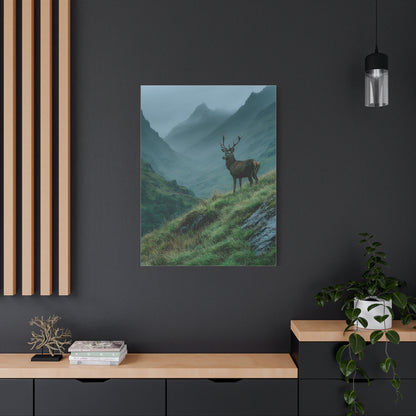 Highland Valley Stag Vista Wall Art & Canvas Print