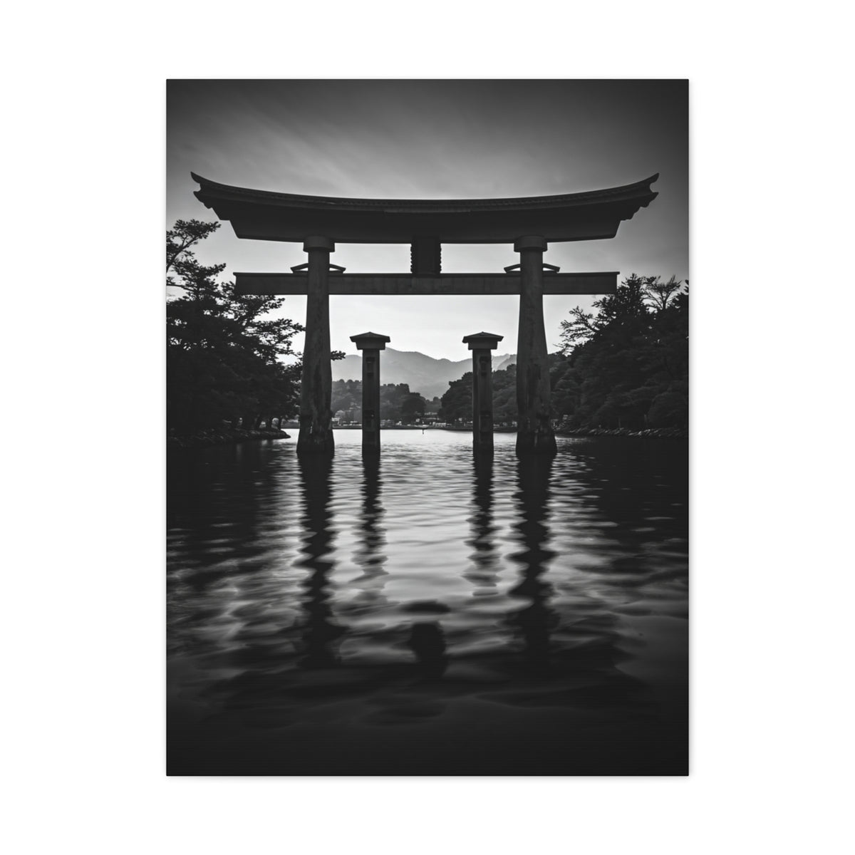 Torii Gate Reflection Serenity Wall Art & Canvas Prints