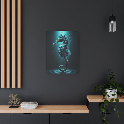 Seahorse in the Deep Blue Ocean Wall Art & Canvas Prints