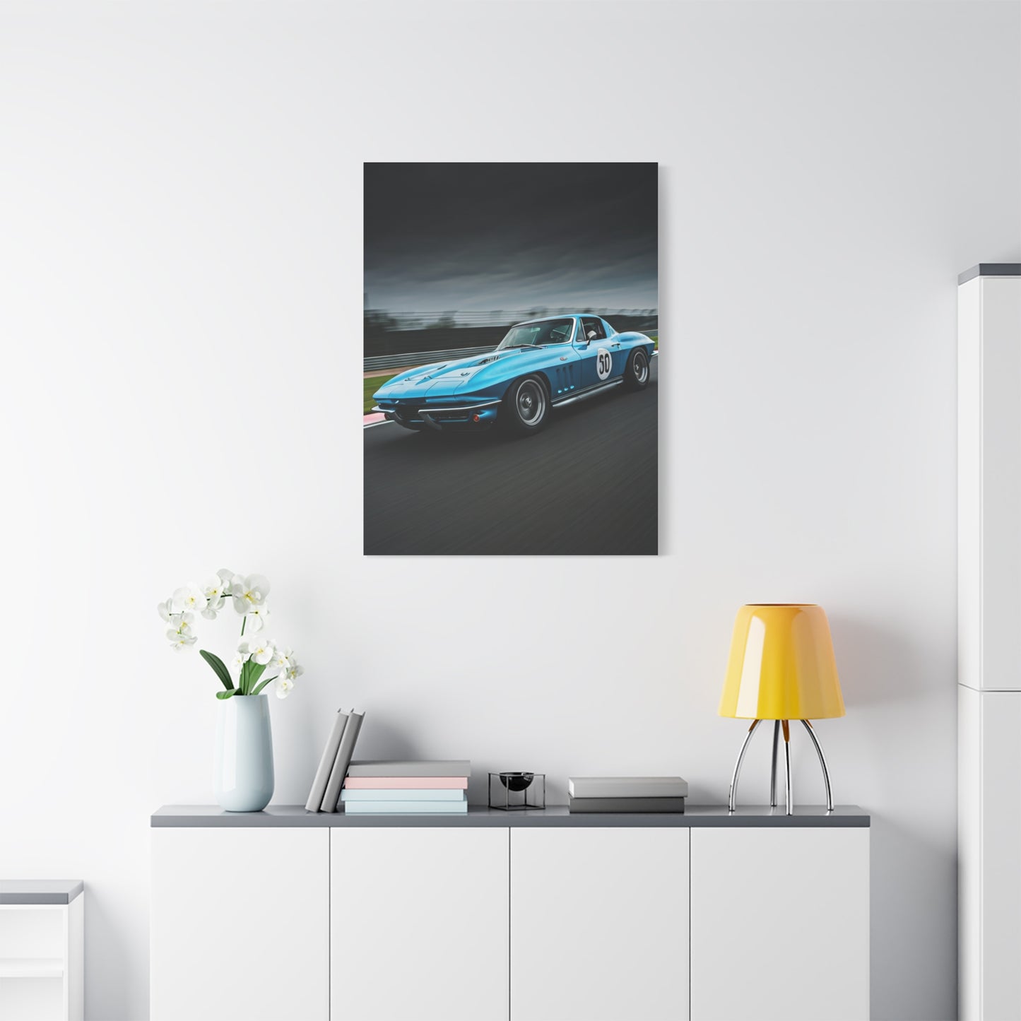 1966 Chevrolet Corvette C2 Corner Apex Performance Wall Art & Canvas Prints