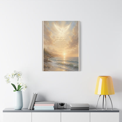 Isaiah Coastal Dove Scripture Wall Art & Canvas Print