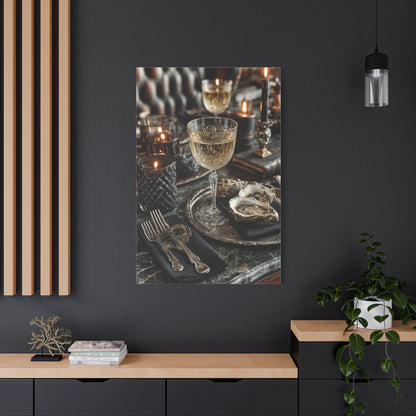 Champagne and Oyster Luxury Table Wall Art & Canvas Print