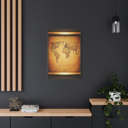 Classic Sepia World Atlas Scroll Wall Art & Canvas Prints