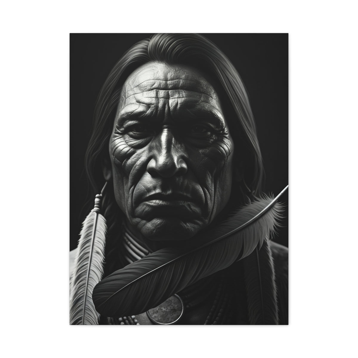 Weathered Resolve Black & White Portrait Wall Art & Canvas Prints