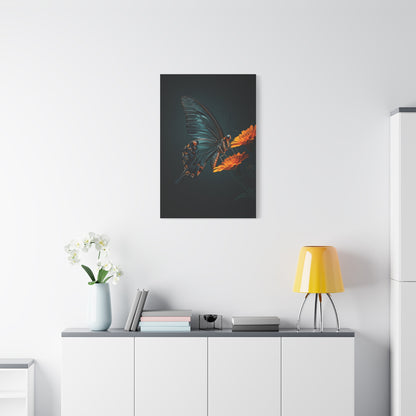 Dark Swallowtail Butterfly on Orange Blossoms Wall Art & Canvas Prints