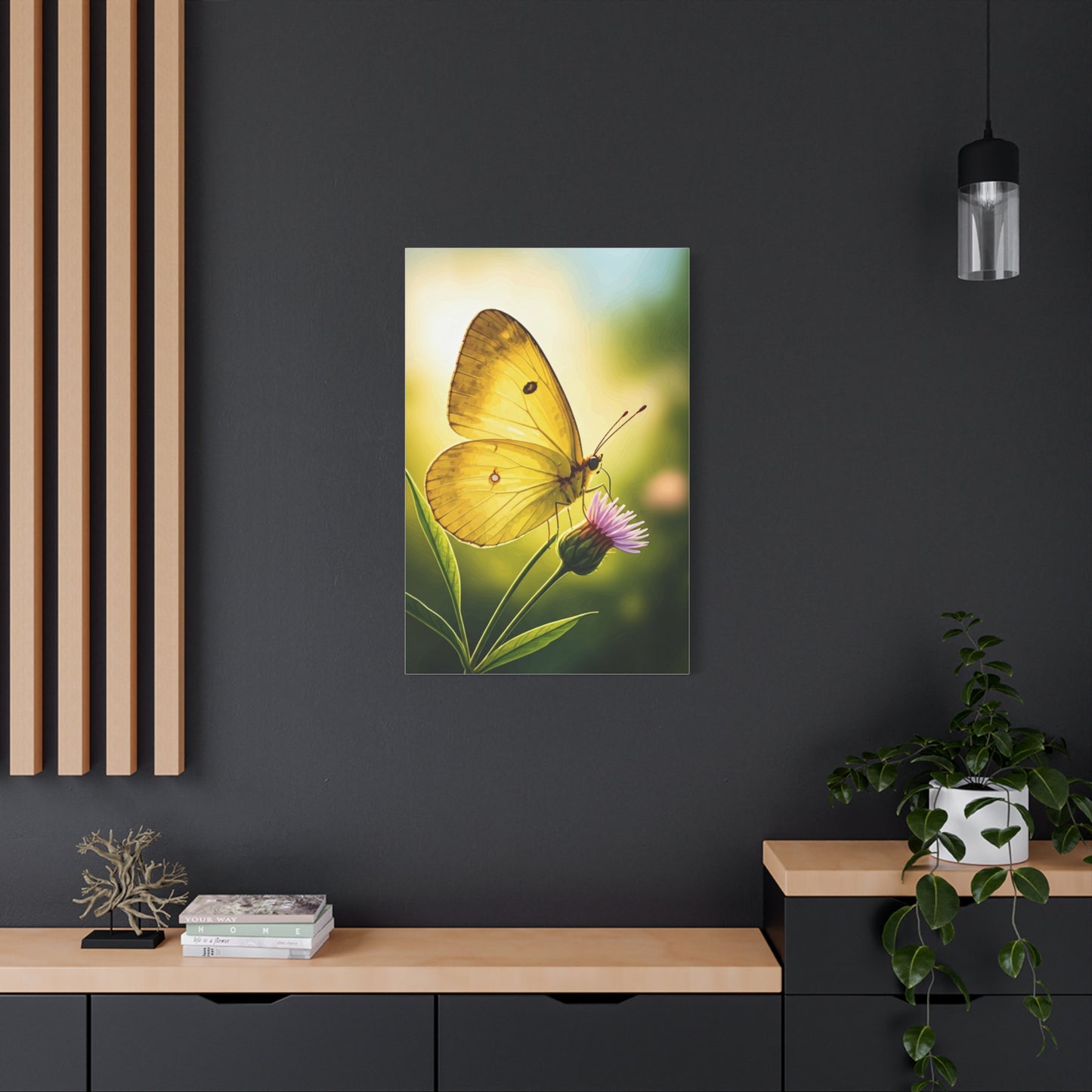 Golden Light Butterfly Close-Up Wall Art & Canvas Prints