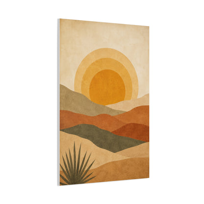 Boho Desert Sun Layers Abstract Wall Art & Canvas Print