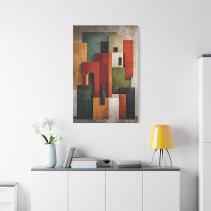 Contemporary Color Block Abstract Wall Art & Canvas Print