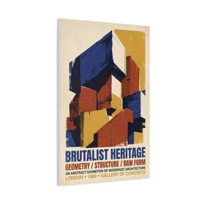 Brutalist Heritage Poster Geometry Wall Art & Canvas Print