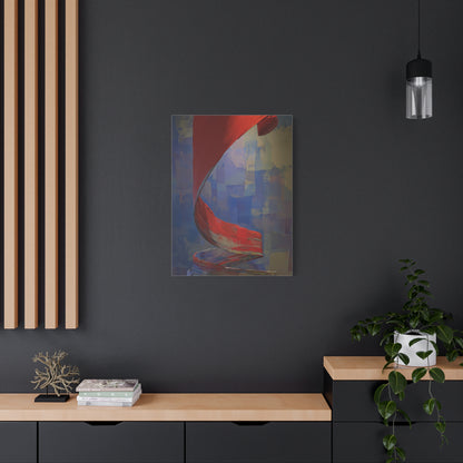 Sculptural Ribbon Motion Abstract Wall Art & Canvas Print