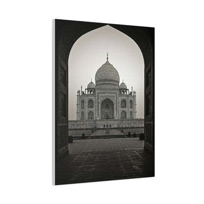 Taj Mahal Monochrome Elegance Wall Art & Canvas Print