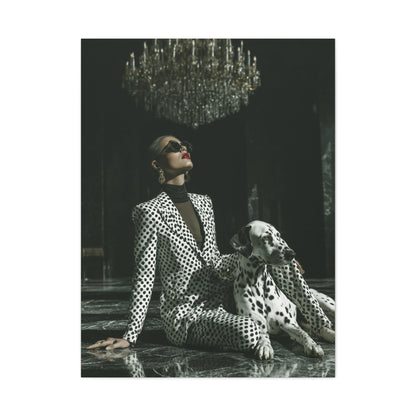 Dalmatian Fashion Editorial Portrait Wall Art & Canvas Print