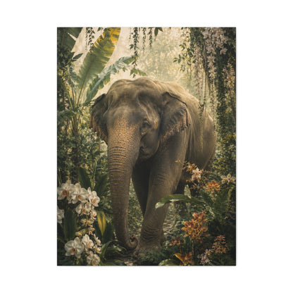 Majestic Elephant Jungle Portrait Tropical Wall Art & Canvas Print