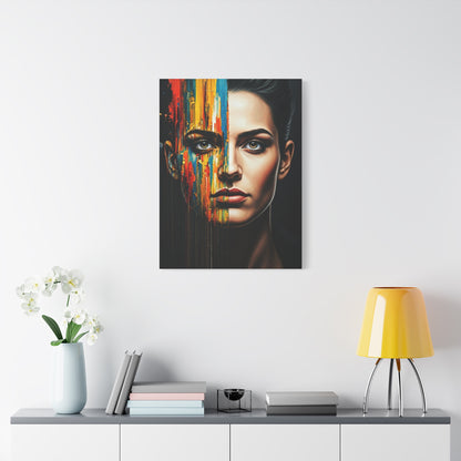Split Spectrum Portrait Wall Art & Canvas Print