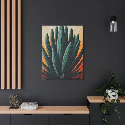 Agave Desert Botanical Illustration Wall Art & Canvas Prints