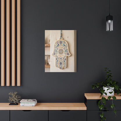 Ceramic Hamsa Blessing Wall Art & Canvas Print