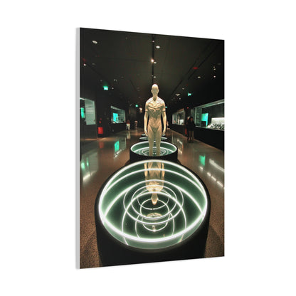 Cosmic Core Human Sculpture Wall Art & Canvas Print