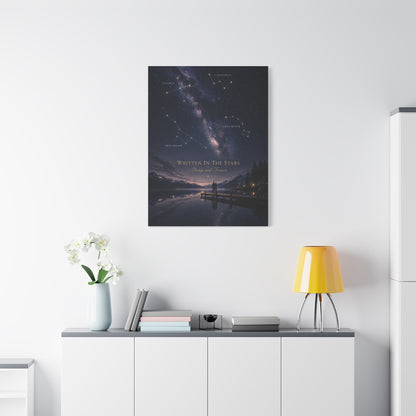 Written in the Stars Celestial Love Quote Wall Art & Canvas Print