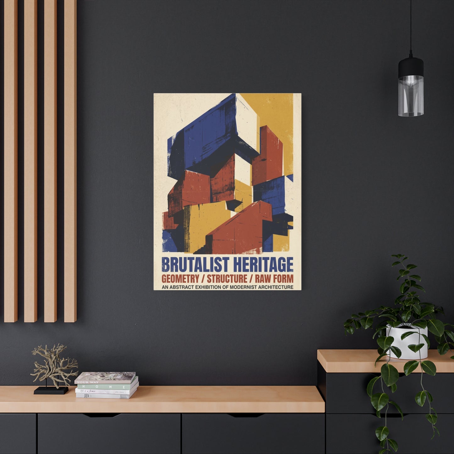 Brutalist Heritage Poster Geometry Wall Art & Canvas Print