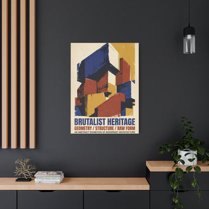 Brutalist Heritage Poster Geometry Wall Art & Canvas Print