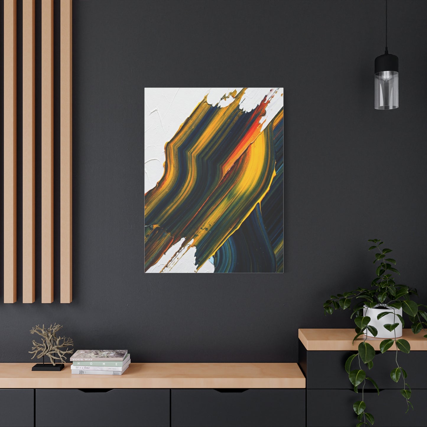 Dark Gold Layered Flow Abstract Wall Art & Canvas Prints