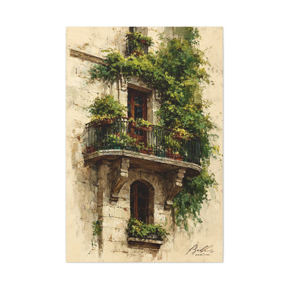 Parisian Balcony Ivy Wall Art & Canvas Print