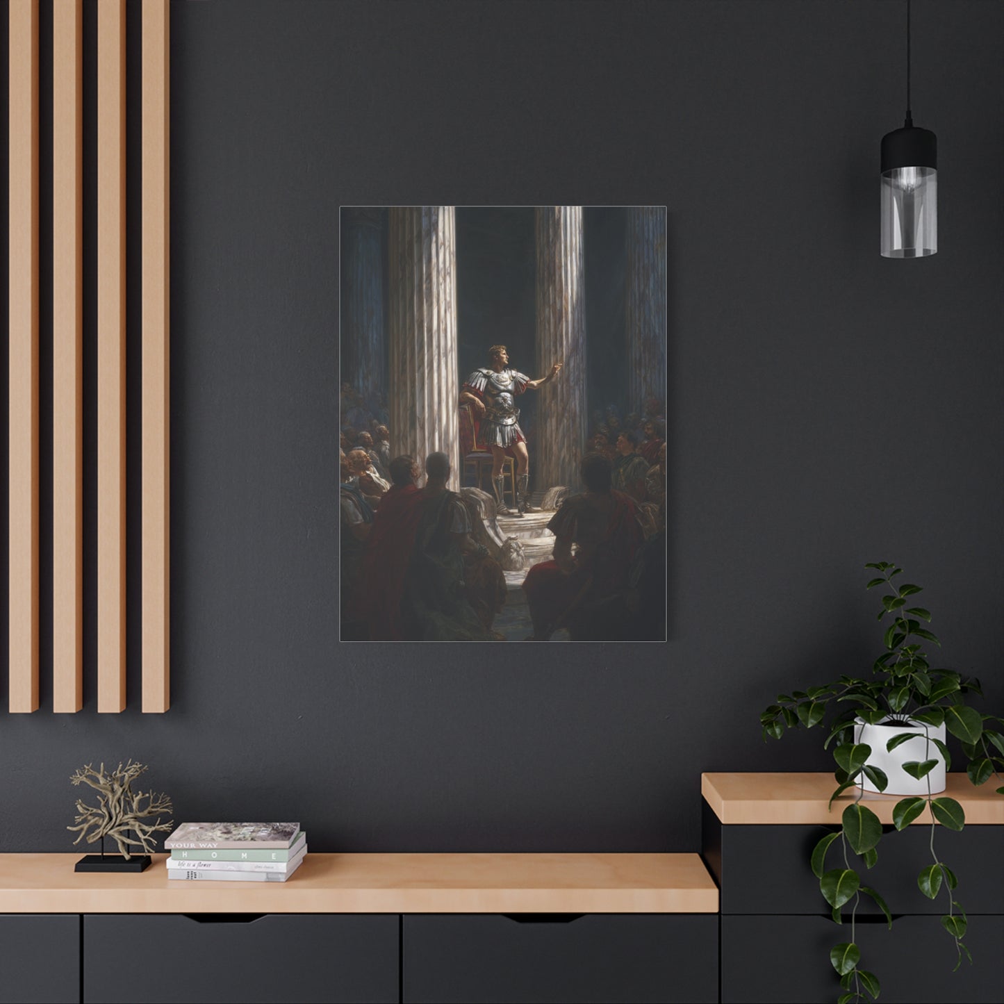 Julius Caesar Addressing The Roman Senate Wall Art & Canvas Print
