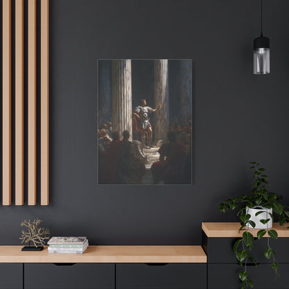 Julius Caesar Addressing The Roman Senate Wall Art & Canvas Print