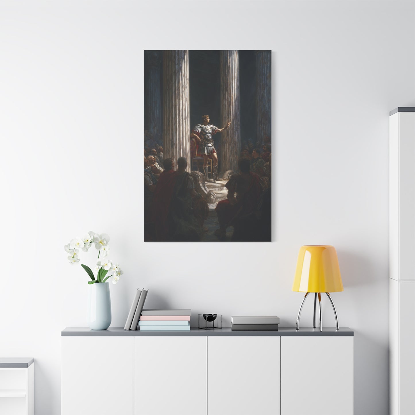 Julius Caesar Addressing The Roman Senate Wall Art & Canvas Print