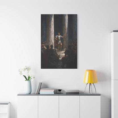 Julius Caesar Addressing The Roman Senate Wall Art & Canvas Print