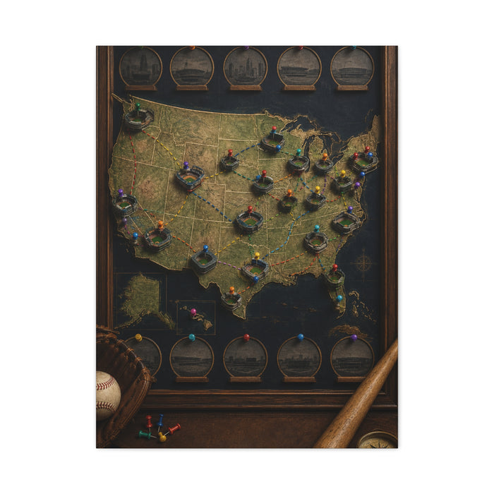 Interactive Stadium Tracker Map Sports Wall Art & Canvas Print
